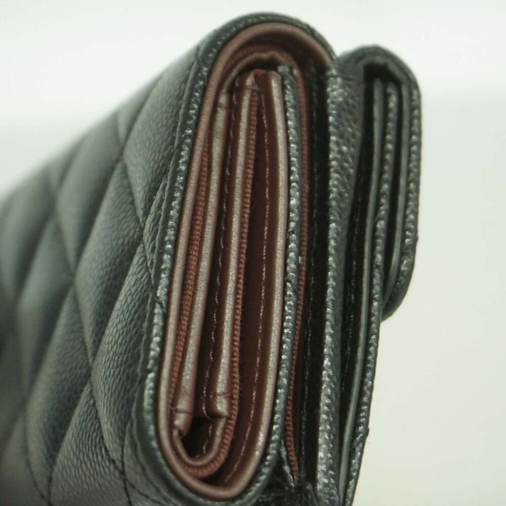 CHANEL Authentic Black Caviar Leather Wallet - Picture 6 of 8